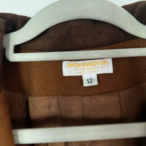 Brooks Brothers Women’s Wool Blazer Size 12 Brown Equestrian Preppy Vintage - Picture 3 of 8